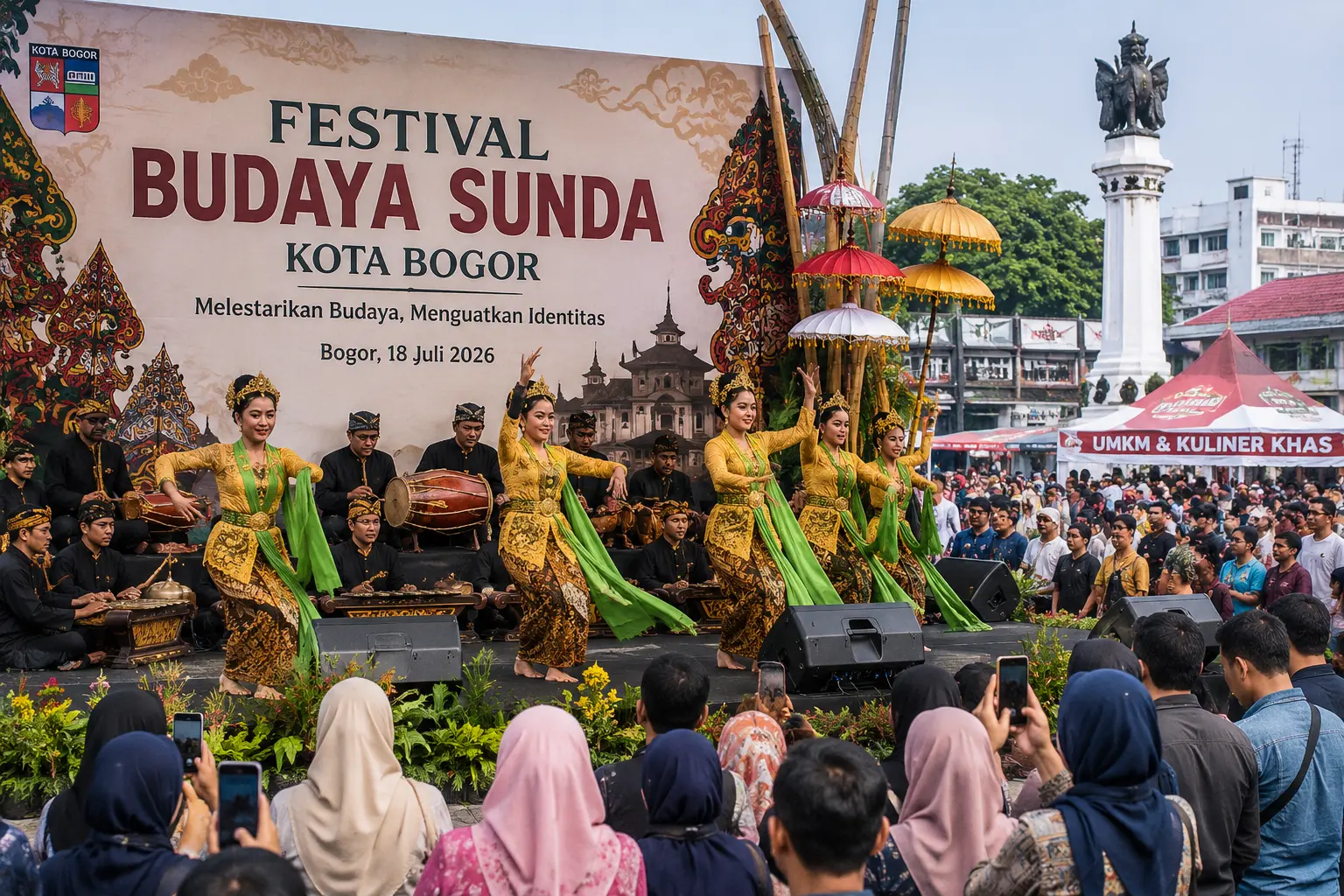 Festival Budaya Sunda Meriahkan Alun-Alun Kota Bogor, Ribuan Warga Antusias
